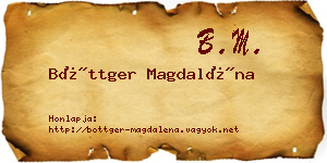 Böttger Magdaléna névjegykártya